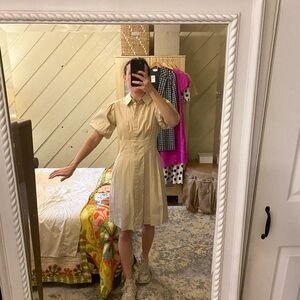 Donna Morgan Cream Puff Sleeve Dress